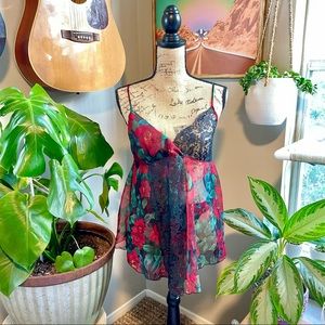 Victoria’s Secret Vintage Robe Roses Gold Label S